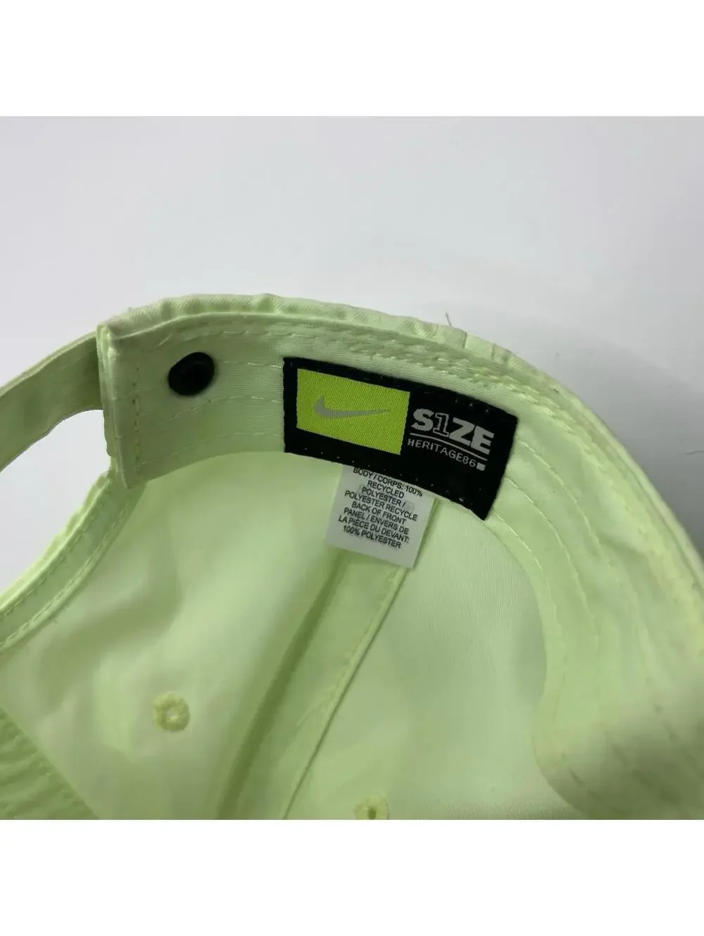 Nike Swoosh Women's Heritage86 Futura Classic Adjustable Neon Green Hat Cap_6